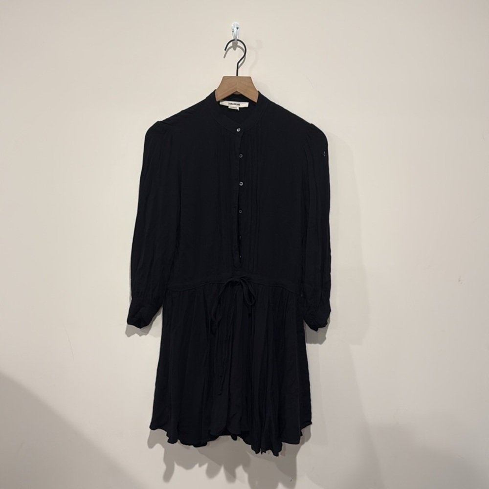 Zadig & Voltaire Women’s Ranil Handkerchief Hem Mini Dress Black Small — image 4 of 5